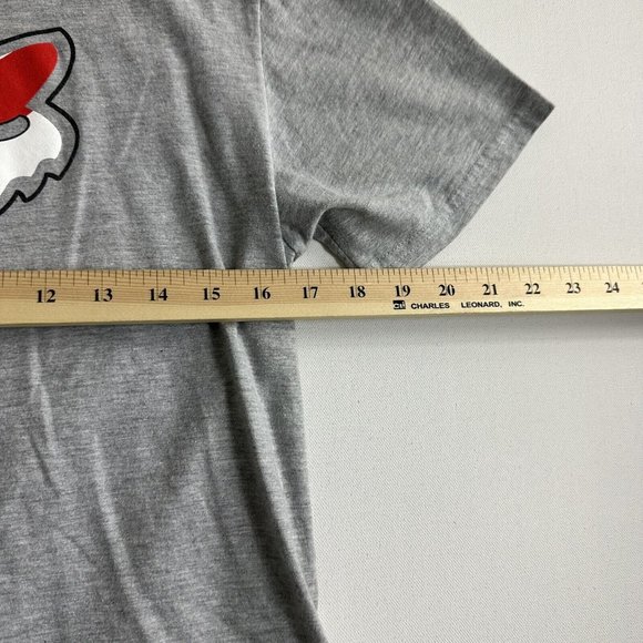 Fox Racing T Shirt Men Medium Gray Short Sleeve Graphic Logo Cotton Premium ￼Fit - Picture 8 of 9